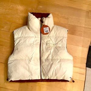 NWT Reversible Cropped Vest, Size S